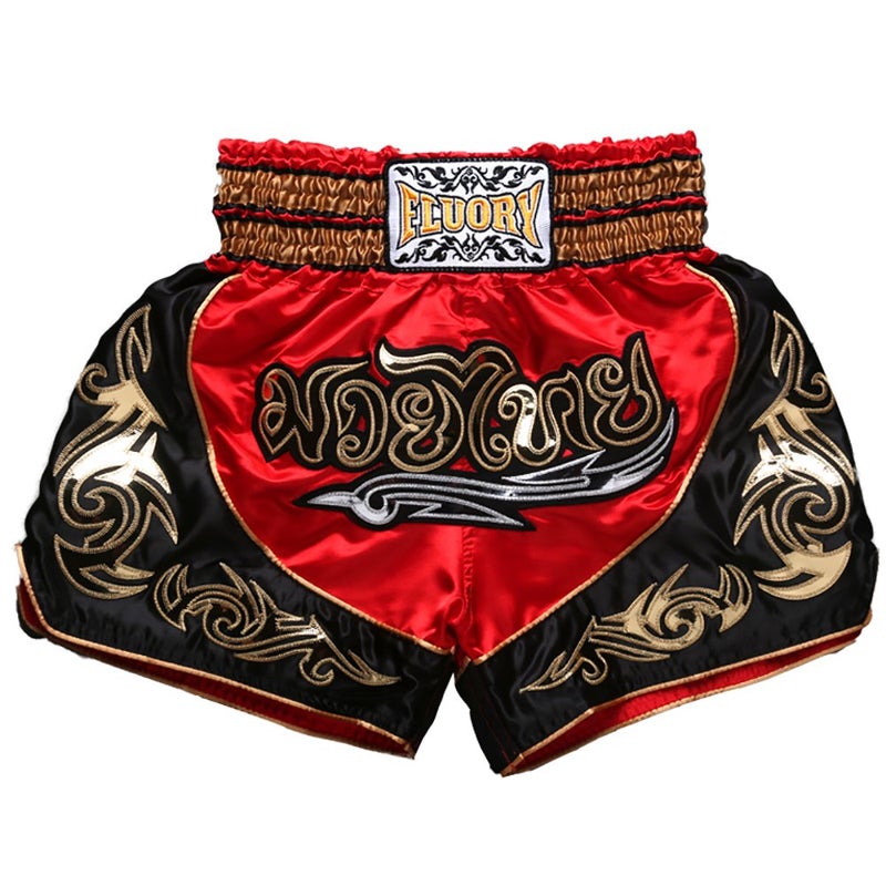 FLUORY Muay Thai Fight Shorts,MMA Shorts Clothing Training Cage Fighting Grappling Martial Arts Kickboxing Shorts Clothing - Image 1